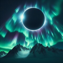 Aurora Borealis The Northern Lights dancing across the sky durin