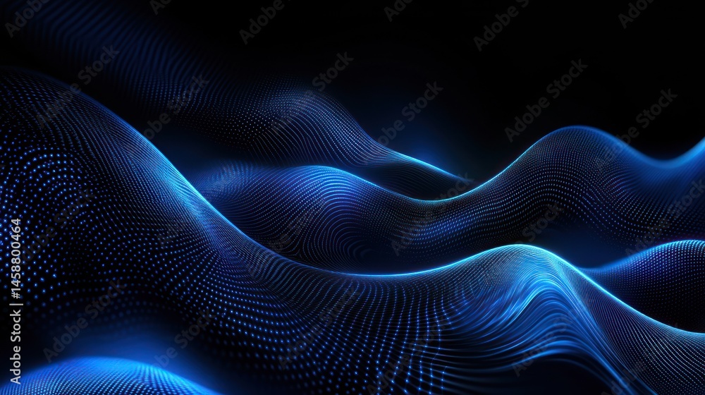 Poster abstract digital wave pattern
