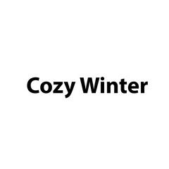 Cozy Winter &mdash;Simple Bold Text, Isolated on Black Background