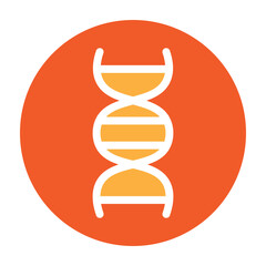 DNA Strand Icon Vector Glyph Two Colors Icon Design