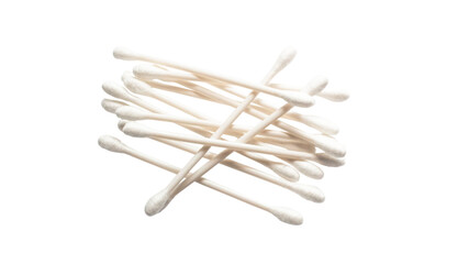 Cotton cleaning swabs isolated on white background