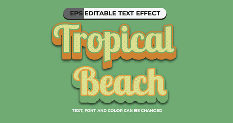 Tropical Beach Editable Vector Text Effect