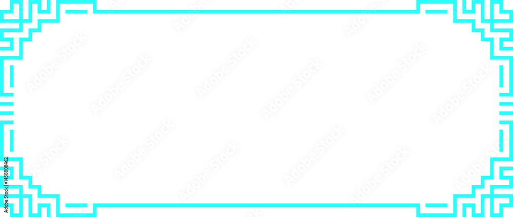 Poster a decorative geometric frame, with a touch of cultural and artistic flair. the frame is suitable for