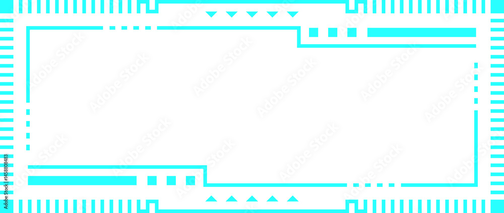 Poster abstract frame illustration with a futuristic aesthetic, creating a modern digital border design