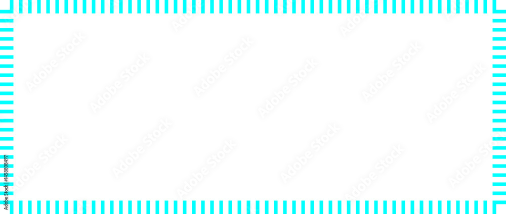 Poster a minimalistic cyan border perfect for design element