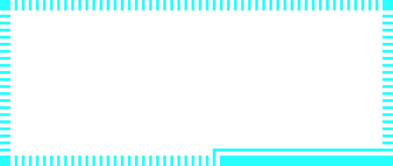 Abstract frame design with a light blue border, blank space, and geometric patterns, suitable for various creative uses