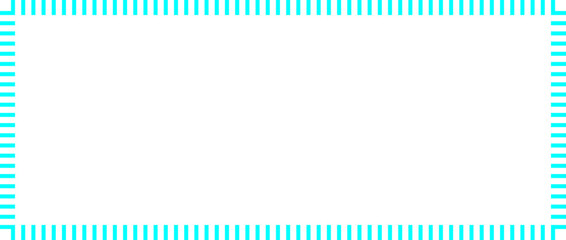 A minimalistic cyan border perfect for design element 