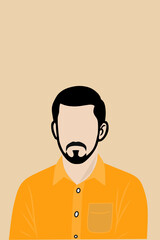Vector image of a man with a shirt