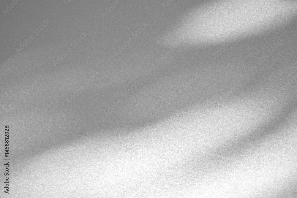 Aufkleber wall interior background, studio and backdrops show products.with shadow from window color white and