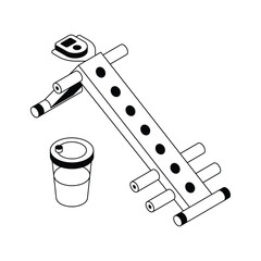 Visually engaging isometric icon showing gym rack