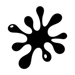 Abstract Black Ink Splatter Graphic on White Background Design Element Vector