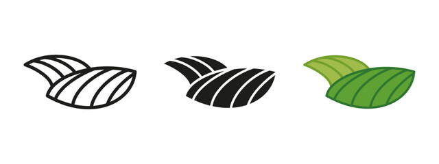 Field icon. Curved agricultural land with furrows vector illustration. Farming terrain symbol representing cultivated countryside and crop-growing areas. Rural landscape for agriculture land concepts.