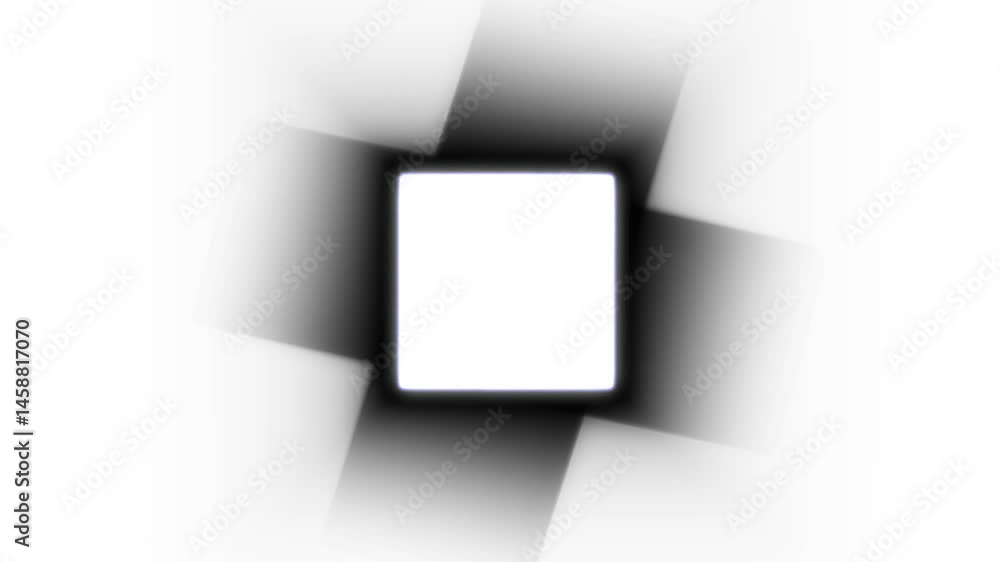 Aufkleber high-energy monochrome platform rotation with bold halftone light rays creating a captivating visual