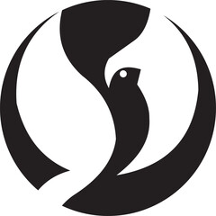 vector illustration of an abstract bird