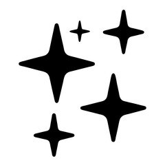 Obraz premium set of stars Silhouetted vector