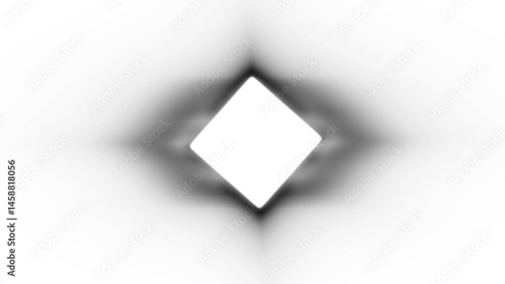 Poster hypnotic monochrome rotating platform surrounded by dynamic halftone light rays and intense visual e