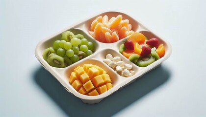 Sugarcane pulp tray – Biodegradable tray for fruits or snacks
