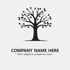 Tree Silhouette Logo Company Design Illustration Vector Graphic Image