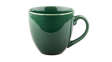 Modern Green Ceramic Coffee Mug with Handle for Customization