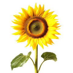 Fototapeta premium Sunflower, white isolate background