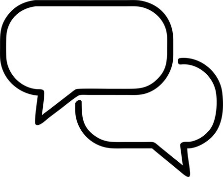 Speech bubble chat blank empty icon outlines vector illustration