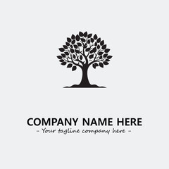 Tree Silhouette Logo Company Design Illustration Vector Graphic Image