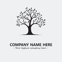 Tree Silhouette Logo Company Design Illustration Vector Graphic Image