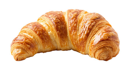 Delicious Croissant Isolated on White Background for Bakery Concepts