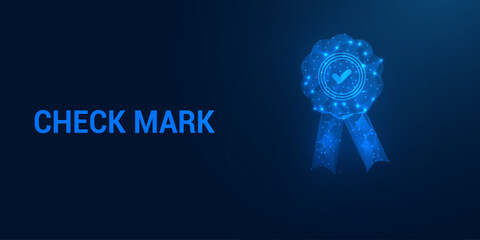 PrintLow Poly Check Mark Icon – Geometric Green Tick Symbol in Modern Minimal Polygonal Style