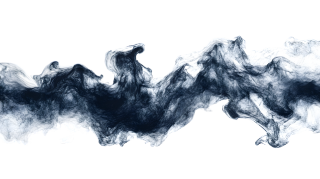 Moody and Dramatic Dark Stormy Cloud Patterns on White Background for Design Projects