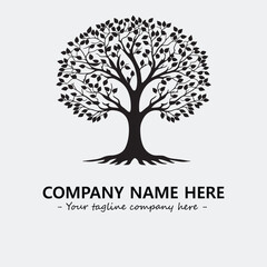 Obraz premium Tree Silhouette Logo Company Design Illustration Vector Graphic Image