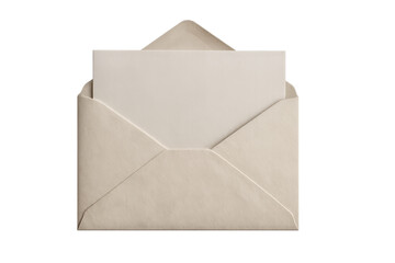 Elegant Cream Envelope with Blank Card for Invitation or Greeting