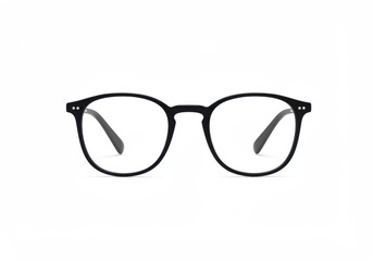 Fototapeta premium Stylish Black Round Eyeglasses Frames Modern Optical Glasses rim lens wear look retro trend design