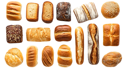 Fresh Bread Pieces Isolated on White Background for Food Designs