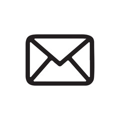 mail icon on white background