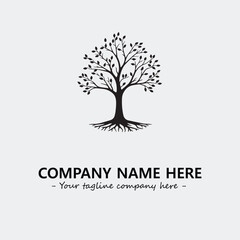 Tree Silhouette Logo Company Design Illustration Vector Graphic Image