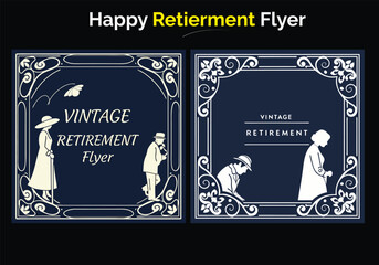 Retirement Flyer Design Template. Retirement Party Invitation Layout, square banner, and a4 poster, Retirement flyer template. Happy retirement party flyer design Happy retirement lunch party 
