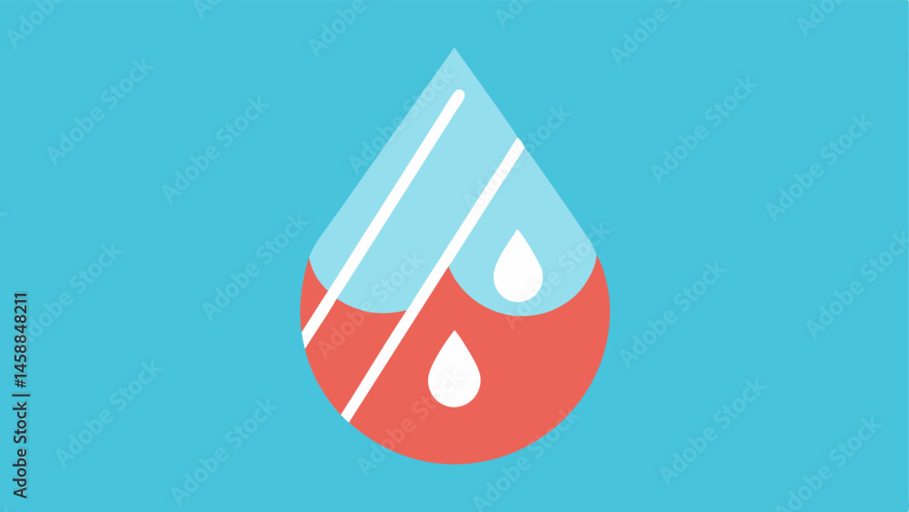 Poster hydrating drops diagonal lines representing hydration dripping onto the mask visualizing moisture ab