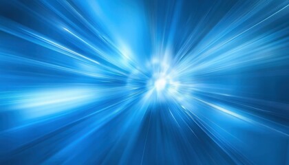 Obraz premium Abstract Blue Light Speed Motion Background with Glowing Lines and Tunnel Effect Digital Illustration