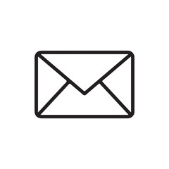 mail icon on white