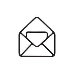 mail icon on white background