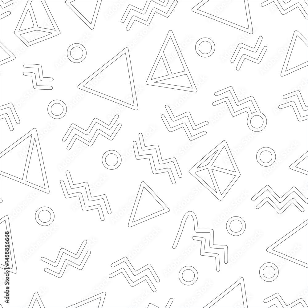 Poster seamless geometric pattern with triangles