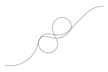 Infinity symbol one line drawing  minimalist continuous one line vector
