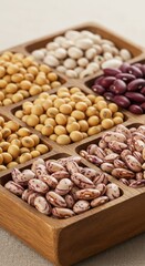 Obraz premium Assorted Beans in Wooden Box