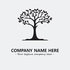 Tree Silhouette Logo Company Design Illustration Vector Graphic Image