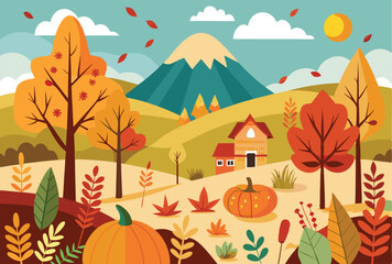 Obraz premium Fall Harvest Scene