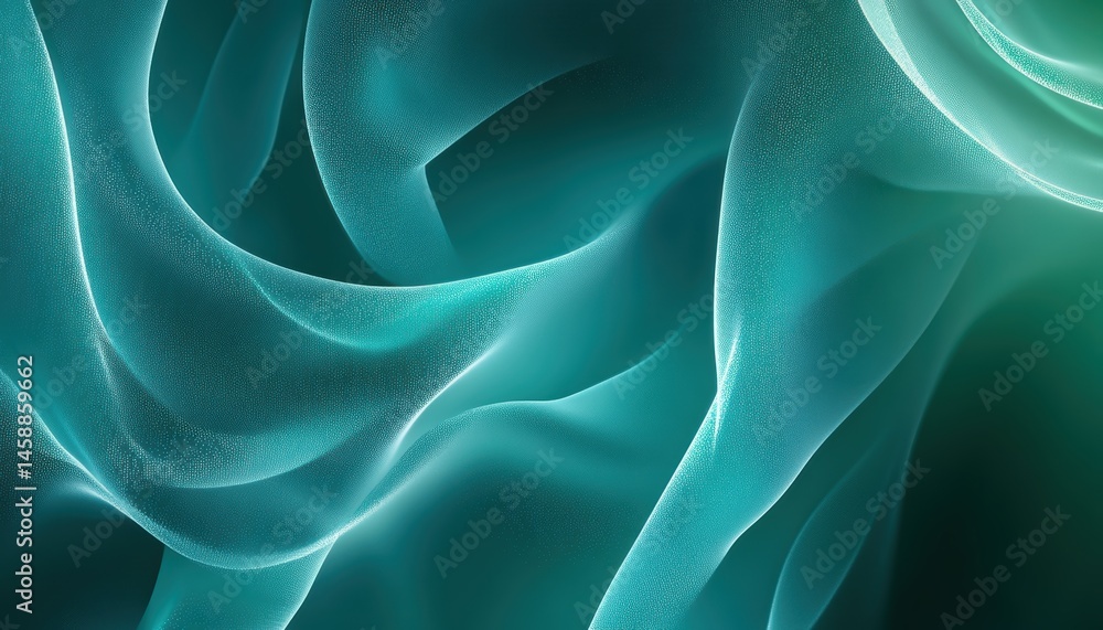 Poster abstract teal green wavy patterned background with decorative lighting for modern graphic designs