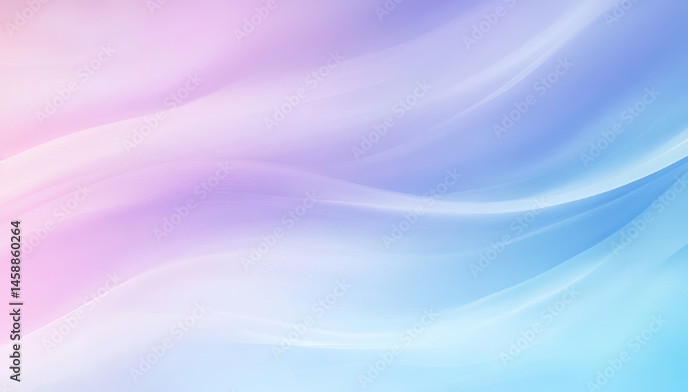 Poster Abstract Wave Background with Pastel Gradients of Pink Purple and Blue Soft Texture and Smooth Flowing Lines for Elegant Design and Modern Art