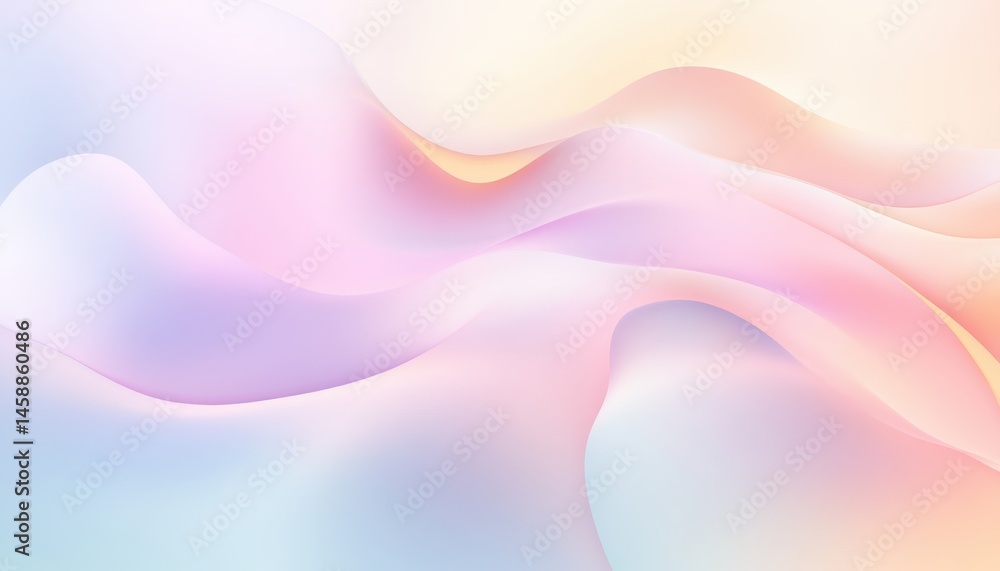 Poster abstract wavy background texture with gradient pastel colors smooth curves and soft light dynamic de