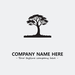 Tree Silhouette Logo Company Design Illustration Vector Graphic Image